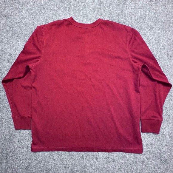 Carhartt Mens Red Long Sleeve Henley Pocket T Shirt Relaxed Fit 2XL 104429 R09 - Picture 12 of 12